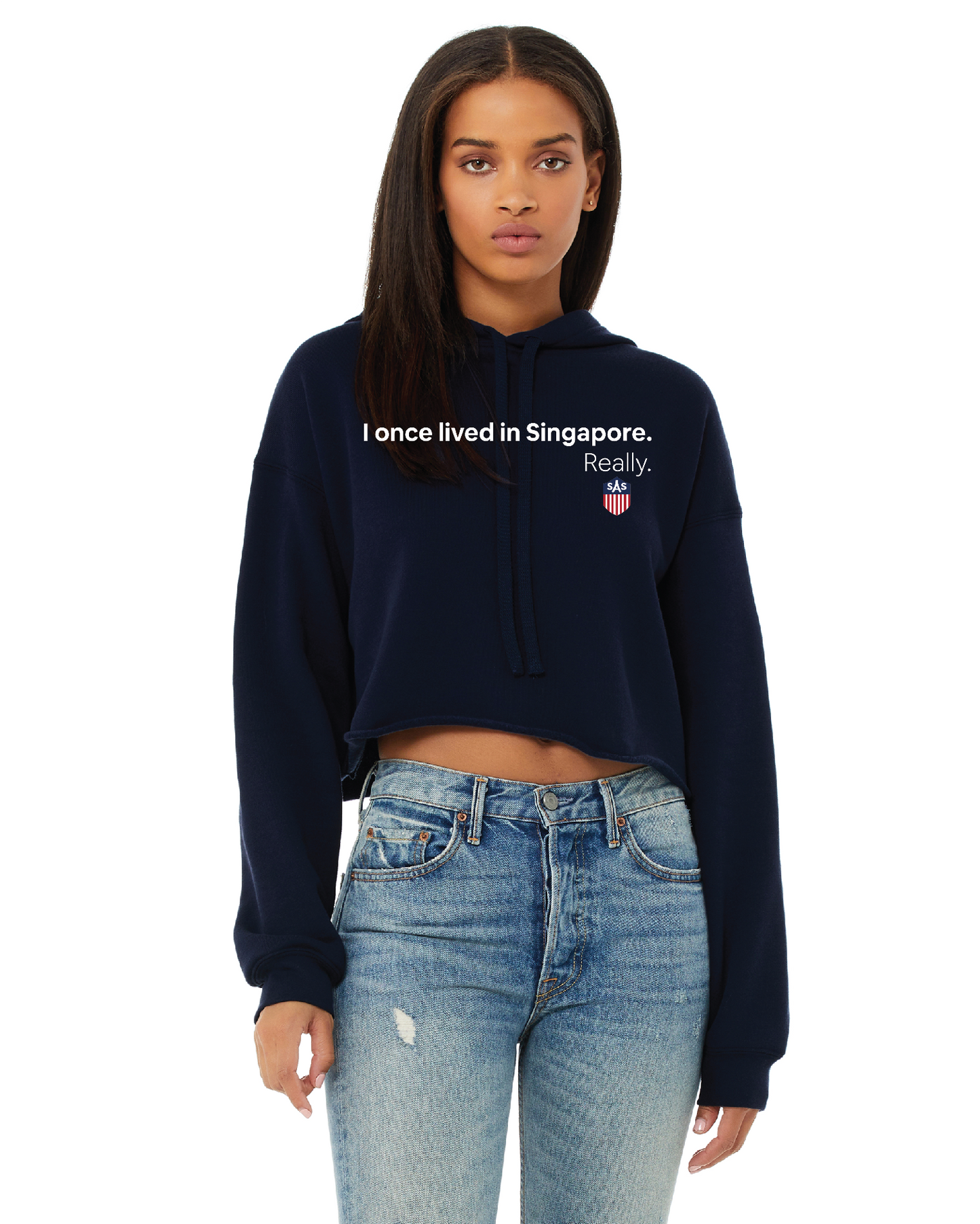 Women's Cropped Fleece Hoodie