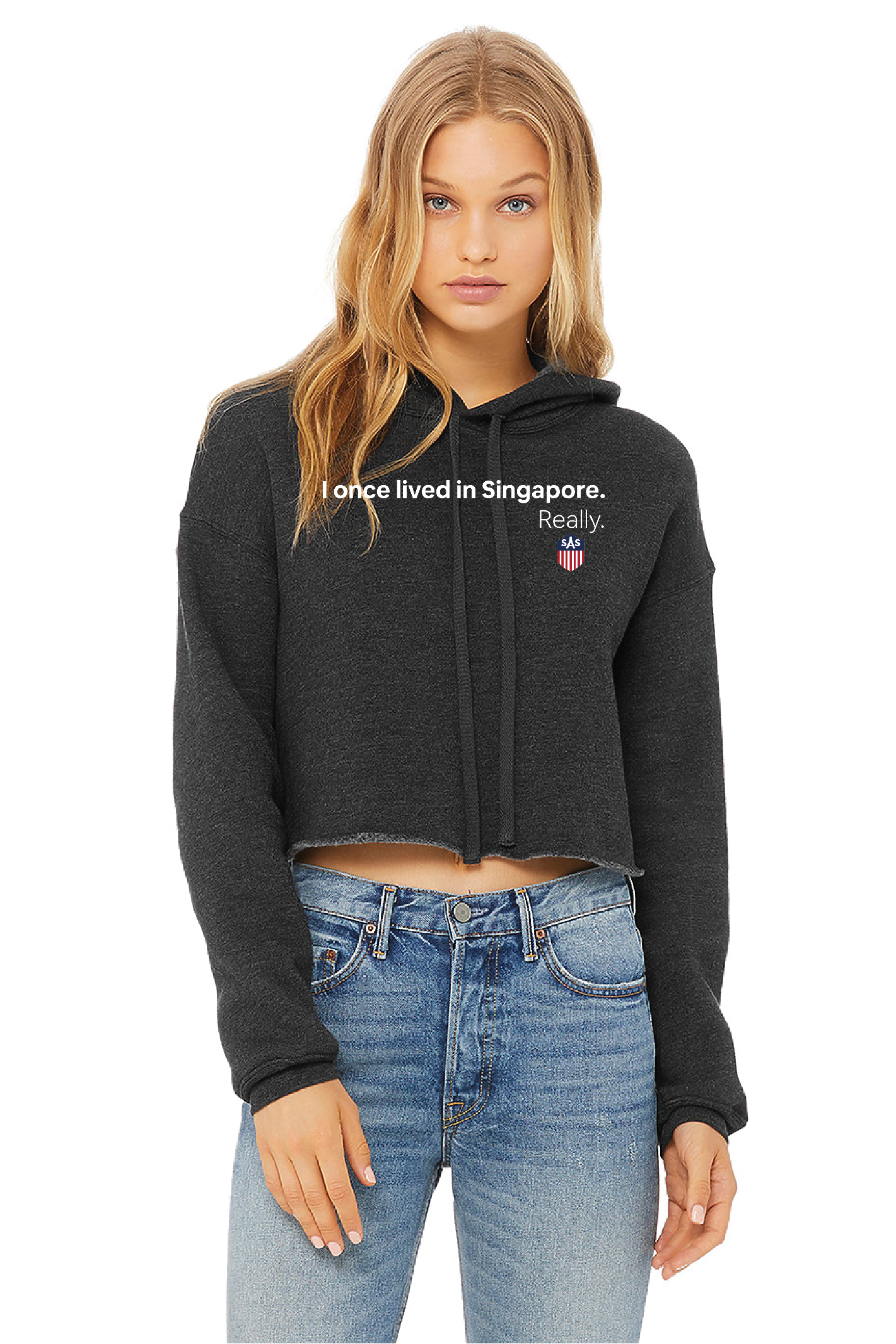 Women's Cropped Fleece Hoodie