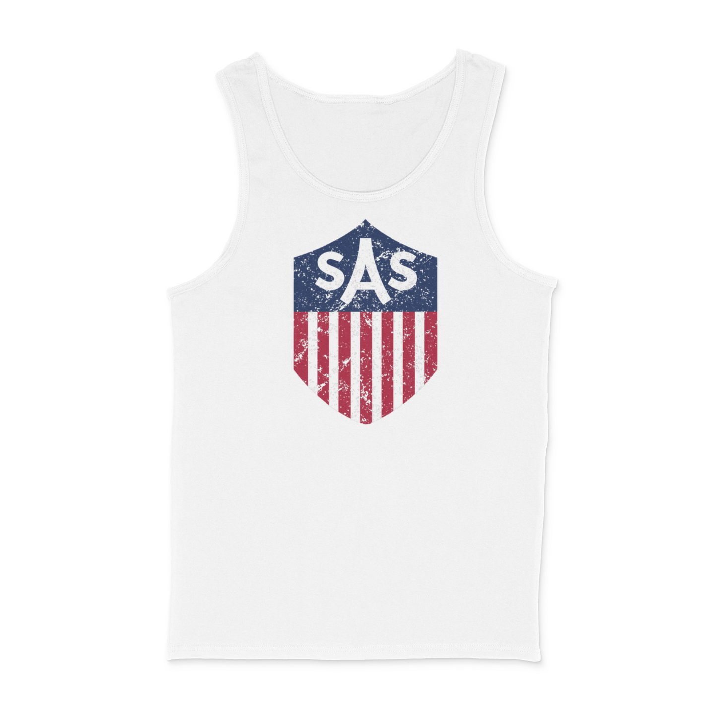 SAS Distressed Color Shield Tank Top