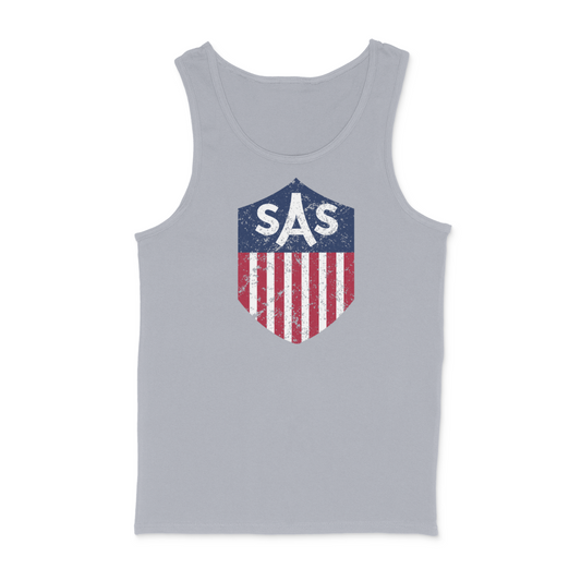 SAS Distressed Color Shield Tank Top