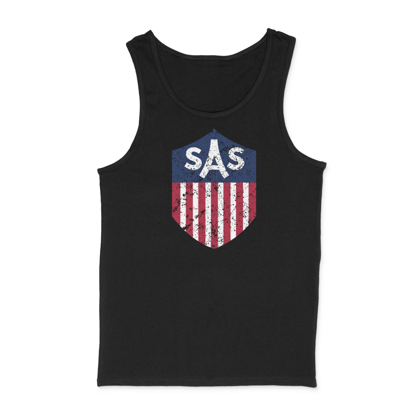 SAS Distressed Color Shield Tank Top