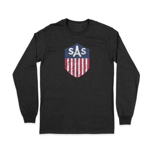 SAS Distressed Color Shield Long Sleeve Tee