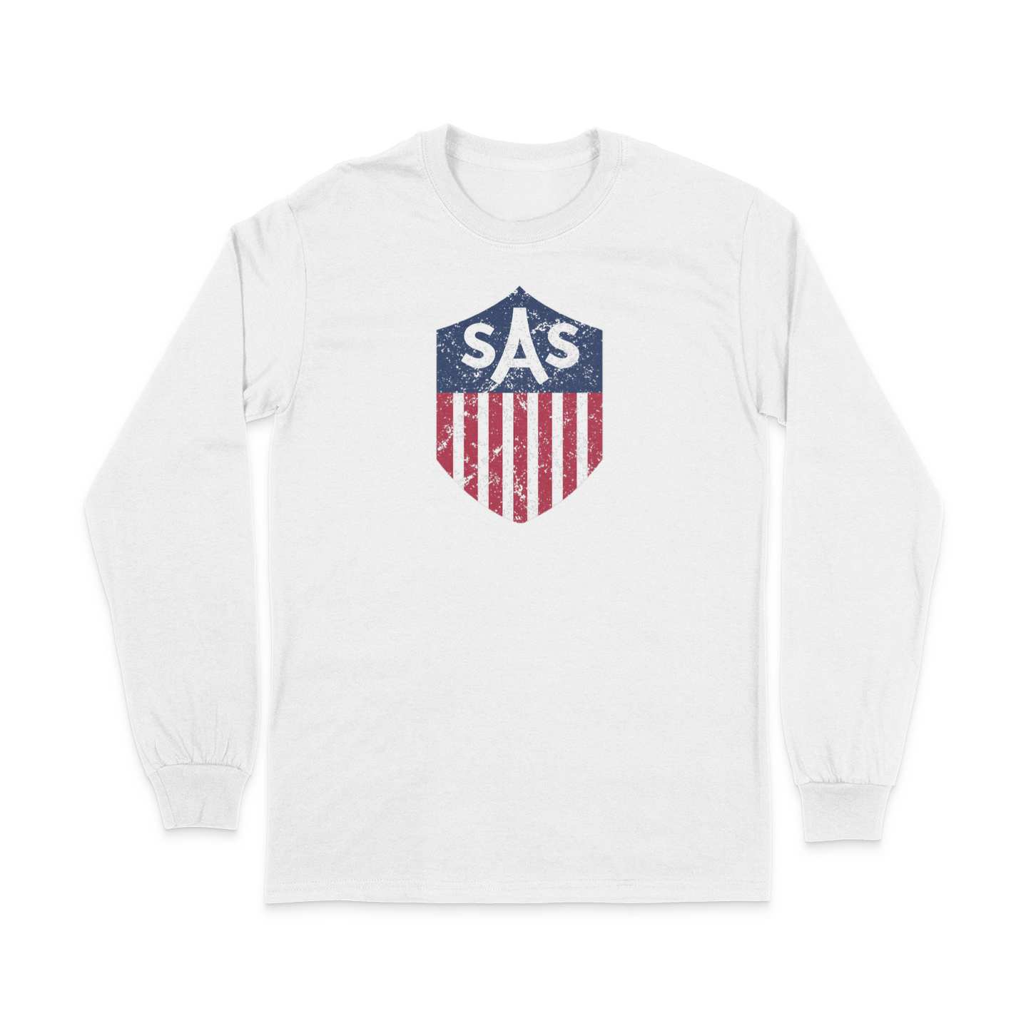SAS Distressed Color Shield Long Sleeve Tee