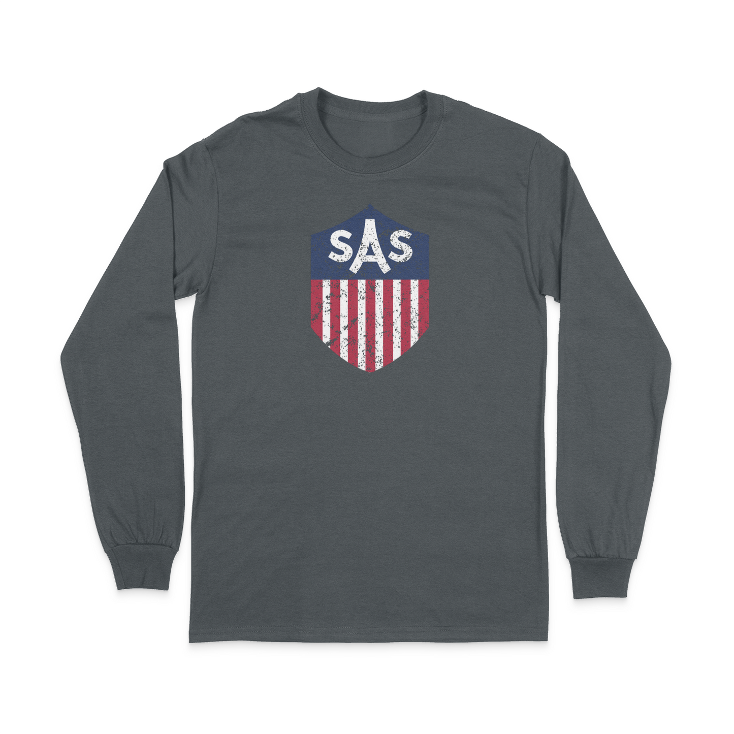 SAS Distressed Color Shield Long Sleeve Tee