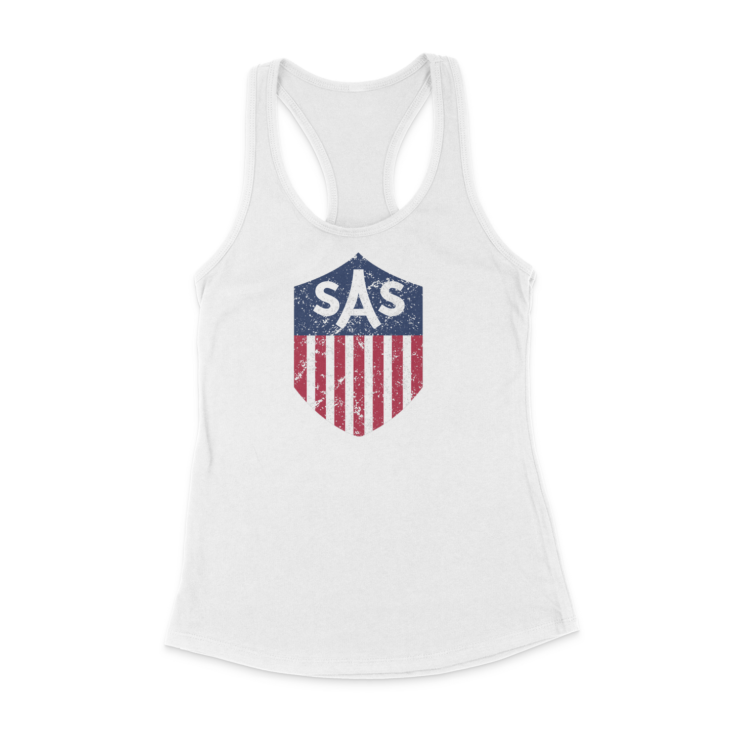 SAS Distressed Color Shield Tank Top