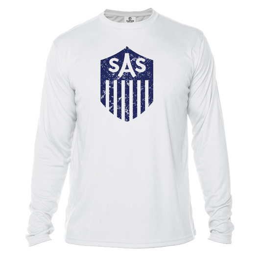 SAS Distressed Shield on Vapor Apparel Unisex UPF50+