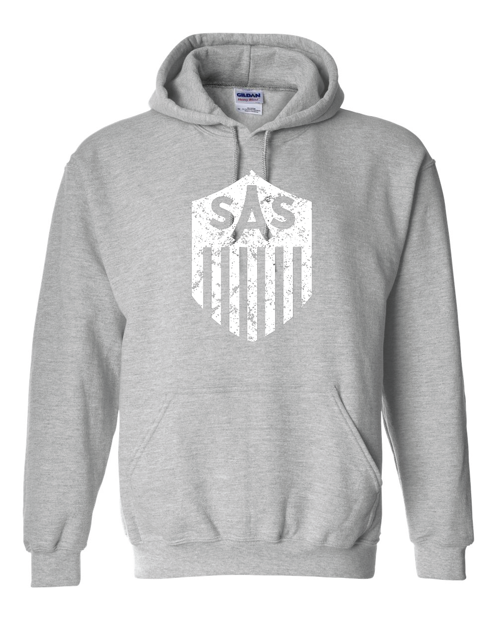 SAS Distressed White Shield Hoodie