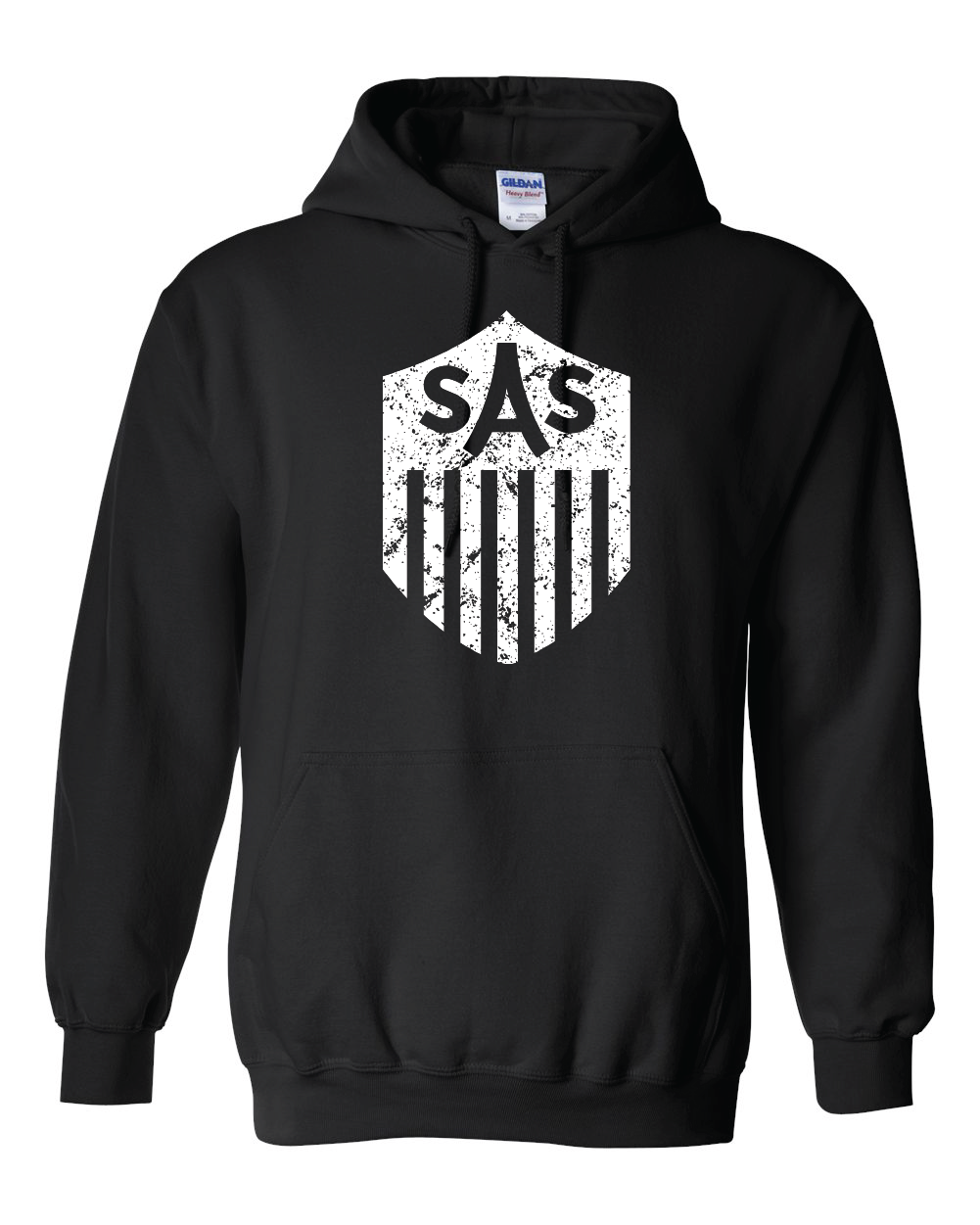 SAS Distressed White Shield Hoodie