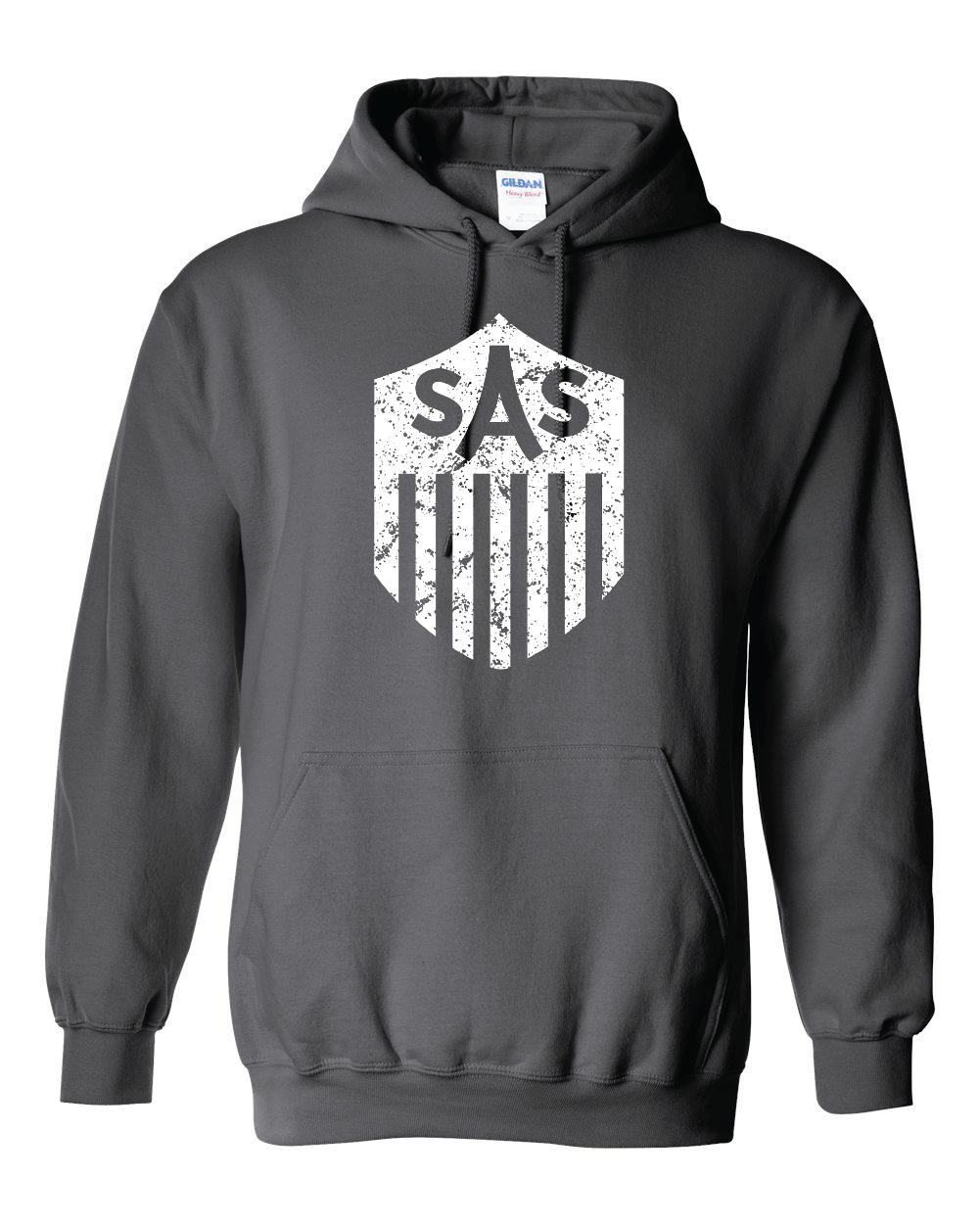SAS Distressed White Shield Hoodie
