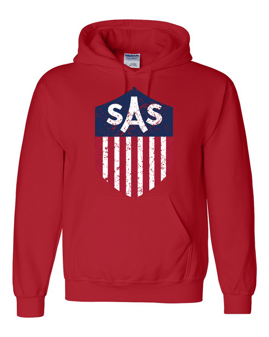 SAS Distressed Color Shield Hoodie
