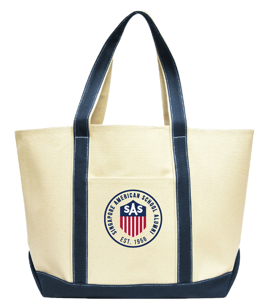 Cotton Canvas Boat Tote with 3 Design Options