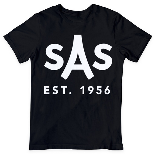 SAS White Acronym on Black